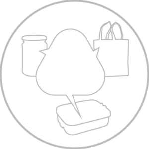 Umrisse des „Einmal ohne, bitte“-Logos